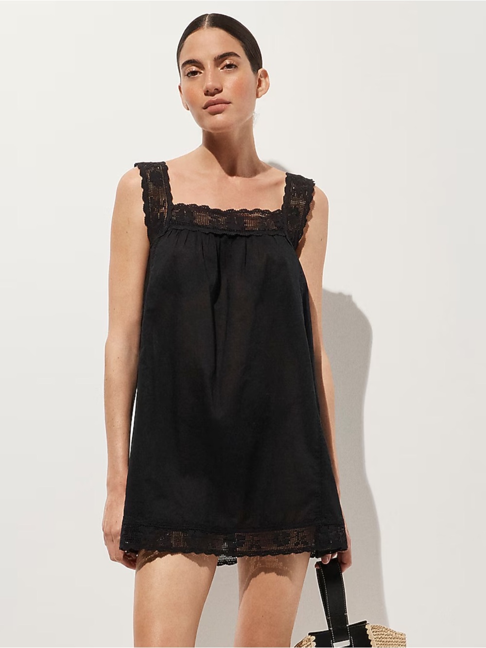 J. Crew Lace-trim mini beach dress